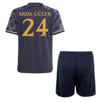 Camiseta Real Madrid Arda Guler #24 Segunda Equipación Replica 2023-24 para niños mangas cortas (+ Pantalones cortos)
